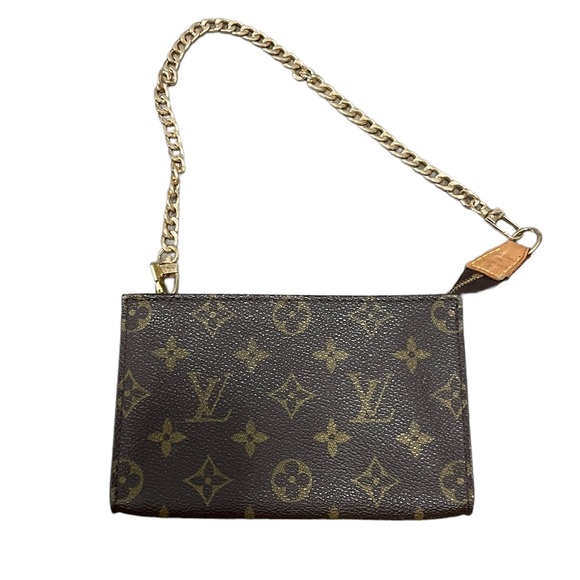 Louis Vuitton Monogram Pochette Pouch Bag with Chain - Picture 12 of 16